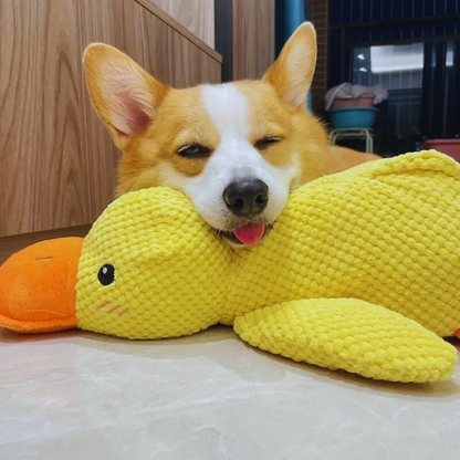 Durable Squeaky Plush Duck Dog Toy for Aggressive Chewers