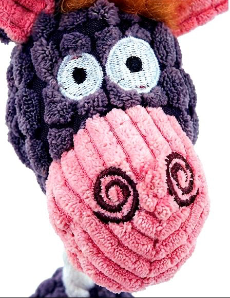 Durable Squeaky Plush Donkey Dog Toy for Interactive Play