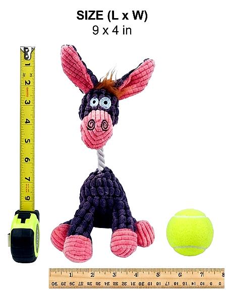 Durable Squeaky Plush Donkey Dog Toy for Interactive Play