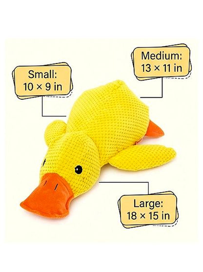 Durable Squeaky Plush Duck Dog Toy for Aggressive Chewers